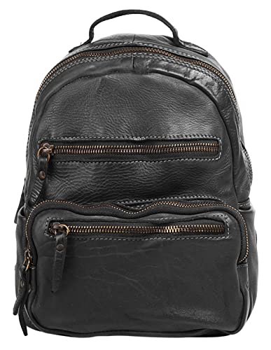 Cluty Rucksack Echt Leder schwarz Damen - 020893 von Cluty