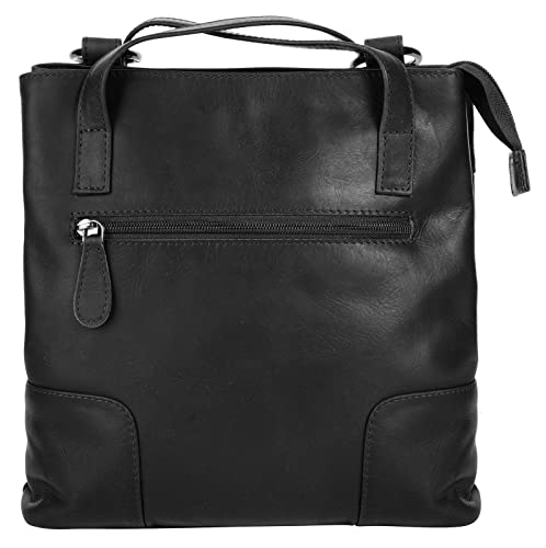 Cluty Rucksack Echt Leder schwarz Damen - 021707 von Cluty