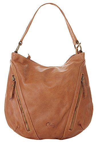 Cluty Shopper Echt Leder cognac Damen - 019345 von Cluty