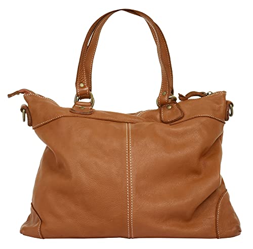 Cluty Shopper Echt Leder cognac Damen - 021798 von Cluty