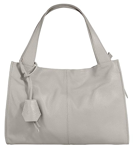 Cluty Shopper Echt Leder grau Damen - 021850 von Cluty