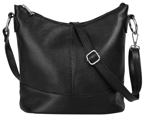 Cluty Umhängetasche echt Leder Damen | Made in Italy, Handtasche, Schultertasche, Crossbody Bag aus Leder | 021217 von Cluty