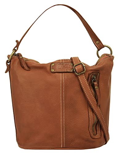 Cluty Umhängetasche echt Leder Damen | Made in Italy, Vintage Schultertasche, Crossbody Bag, Handtasche aus Rindleder | 020895 von Cluty