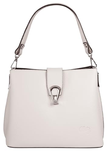 Cluty Umhängetasche echt Leder Damen | Made in Italy | elegante City Bag | Shopper mit Drehverschluss | 101015 von Cluty