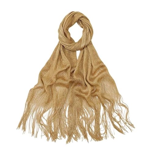Clyhon 1 Stück Stola Für Abendkleid Stola Damen Festlich Spitzenschal Mit Fransen Frauen Braut Hochzeit Schal（Gold） von Clyhon