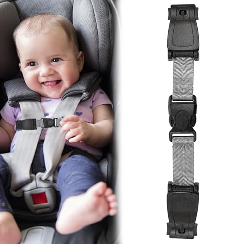 Clyhon Abschnallschutz Kindersitz, Autositz Brustgurt Clip, Kindersicherheitsgurt Schnalle Gurt, Gurtsicherung Kindersitz, Kindersitz Gurt Clip für Autositze Kinderwagen, 1 Stück grau von Clyhon
