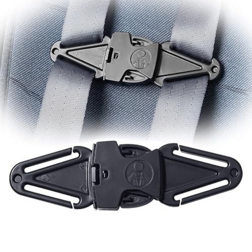 Clyhon Abschnallschutz Kindersitz, Autositz Brustgurt Clip, Kindersicherheitsgurt Schnalle Gurt, Gurtsicherung Kindersitz, Kindersitz Gurt Clip für Autositze Kinderwagen, 1 Stück schwarz von Clyhon