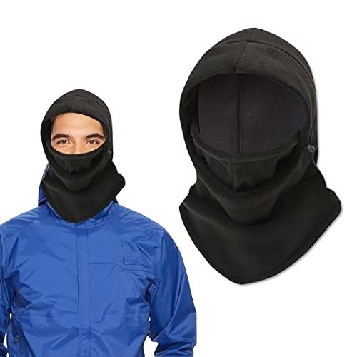 Clyhon Gesichtsmaske,1Pcs Winddichte Vollgesichtsmaske, Verstellbare Skimaske, Motorrad- und Fahrrad Maske, Warme Sturmhaube für Winter Sport und Outdoor, Unisex und Universalgröße, Schwarz von Clyhon