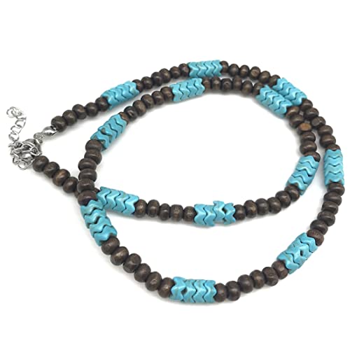 Clyhon Surferkette - Herren Surferkette Holzperlen - Handgefertigter Strandschmuck - Wasserdicht - Für Damen und Herren - Für Strand, Surf, Meer, Pool von Clyhon
