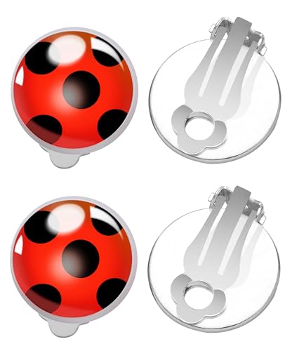 Roter Marienkäfer Ohrring Ohrstecker Schwarze Punkte Silber Käfer Ohrringe für Halloween Weihnachten Geburtstag Cosplay, Acryl, Kein Edelstein Roter Marienkäfer Ohrring Ohrstecker Schwarze Punkte Silber Käfer Ohrringe für Halloween Weihnachten Geburtstag Cosplay, Acryl, Kein Edelstein von Clysoru
