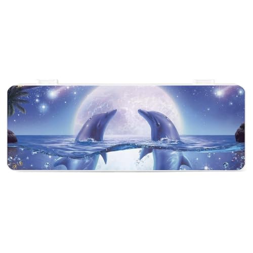 Cmagnifico Federmäppchen, Delfin-Train, kreative einfache Schreibwaren-Box, 19,5 x 7,1 x 2,7 cm, Stil:, Einheitsgröße, Federmäppchen von Cmagnifico