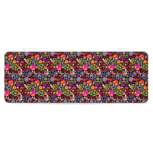 Cmagnifico Federmäppchen, Frieden und Liebe, kreative einfache Schreibwaren-Box, 19,5 x 7,1 x 2,7 cm, Stil:, Einheitsgröße, Federmäppchen von Cmagnifico