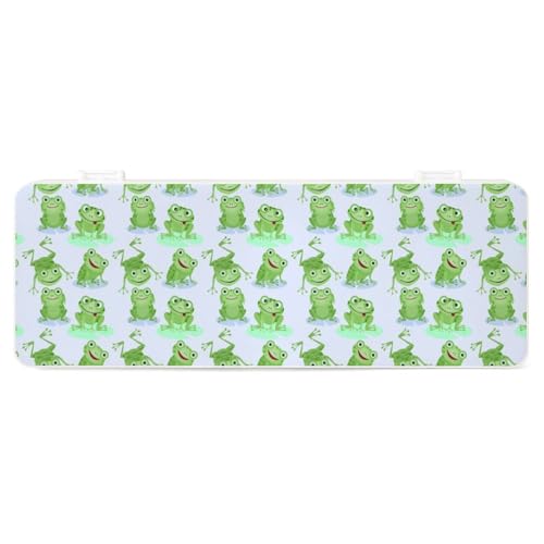 Cmagnifico Federmäppchen, Frosch-Muster, kreative einfache Schreibwaren-Box, 19,5 x 7,1 x 2,7 cm, Stil:, Einheitsgröße, Federmäppchen von Cmagnifico