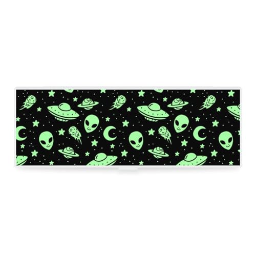 Cmagnifico Federmäppchen, Motiv: Alien Moon UFOCreative einfache Schreibwaren-Box, 19,5 x 6,8 x 3 cm, Grün, Stil:, Einheitsgröße, Federmäppchen von Cmagnifico