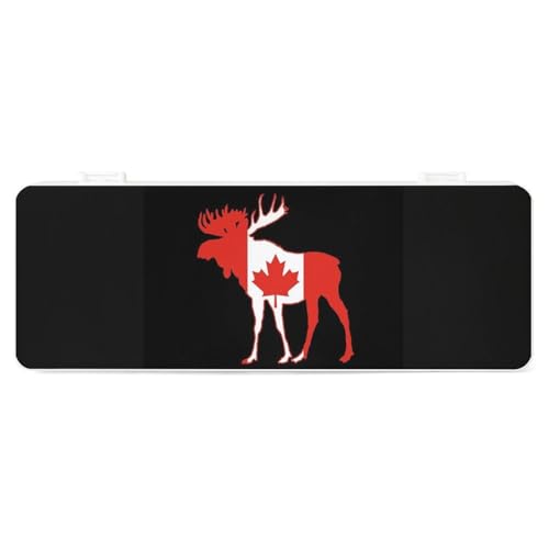 Cmagnifico Federmäppchen, Motiv: Kanada-Hirsch, kreative einfache Schreibwaren-Box, 19,5 x 7,1 x 2,7 cm, Stil:, Einheitsgröße, Federmäppchen von Cmagnifico