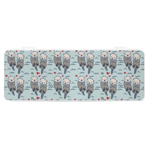 Cmagnifico Federmäppchen, Motiv: Seeotter in LoveCreative, einfache Schreibwaren-Box, 19,5 x 7,1 x 2,7 cm, Stil:, Einheitsgröße, Federmäppchen von Cmagnifico