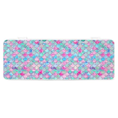 Cmagnifico Federmäppchen, Regenbogen-Aquarell-Waage von Meerjungfrau, kreative einfache Schreibwaren-Box, 19,5 x 7,1 x 2,7 cm, Stil:, Einheitsgröße, Federmäppchen von Cmagnifico