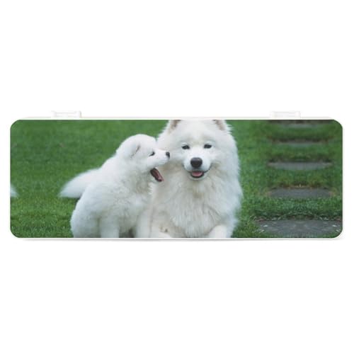Cmagnifico Federmäppchen, Samoyed DogCreative, einfache Schreibwaren-Box, 19,5 x 7,1 x 2,7 cm, Stil:, Einheitsgröße, Federmäppchen von Cmagnifico