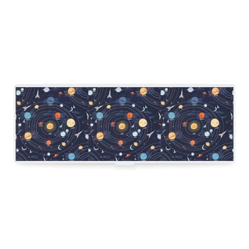 Cmagnifico Federmäppchen, Weltraumrakete, Planet, Sonnensystem, kreative einfache Schreibwaren-Box, 19,5 x 6,8 x 3 cm, Stil:, Einheitsgröße, Federmäppchen von Cmagnifico
