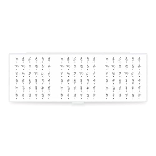 Cmagnifico Federmäppchen, Zeichensprache, Alphabet, kreative einfache Schreibwaren-Box, 19,5 x 6,8 x 3 cm, Stil:, Einheitsgröße, Federmäppchen von Cmagnifico