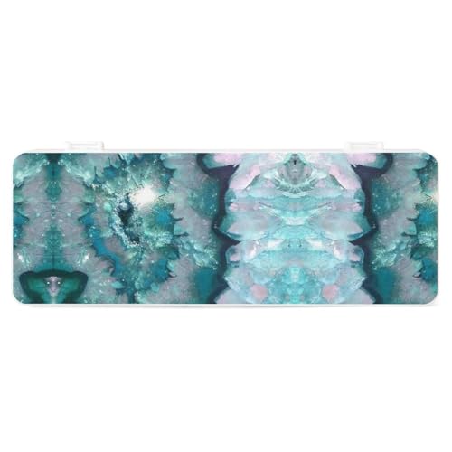 Cmagnifico Federmäppchen, blaugrüner Achat, kreative einfache Schreibwaren-Box, 19,5 x 7,1 x 2,7 cm, Stil:, Einheitsgröße, Federmäppchen von Cmagnifico