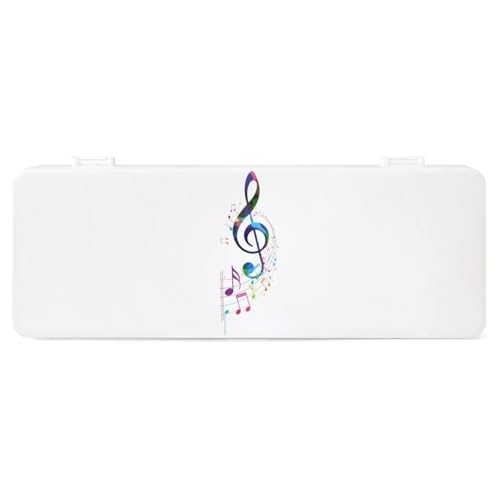 Cmagnifico Federmäppchen, bunte Musiknoten, kreative einfache Schreibwaren-Box, 19,5 x 7,1 x 2,7 cm, Stil:, Einheitsgröße, Federmäppchen von Cmagnifico