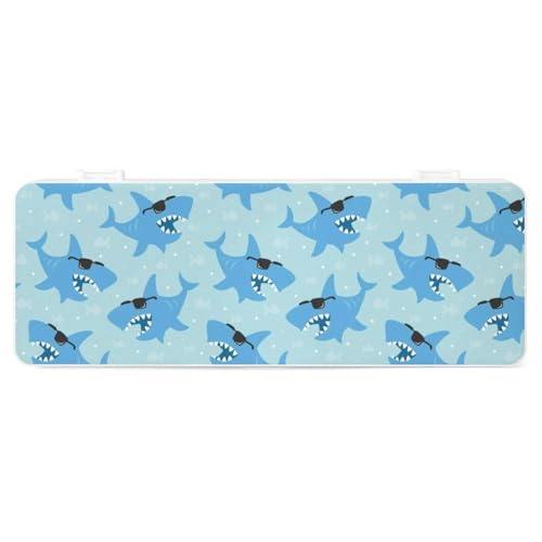 Cmagnifico Federmäppchen, coole animierte SharkCreative einfache Schreibwaren-Box, 19,5 x 7,1 x 2,7 cm, Stil:, Einheitsgröße, Federmäppchen von Cmagnifico