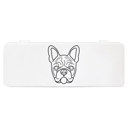 Cmagnifico Federmäppchen, französische Bulldogge, kreative einfache Schreibwaren-Box, 19,5 x 7,1 x 2,7 cm, Stil:, Einheitsgröße, Federmäppchen von Cmagnifico