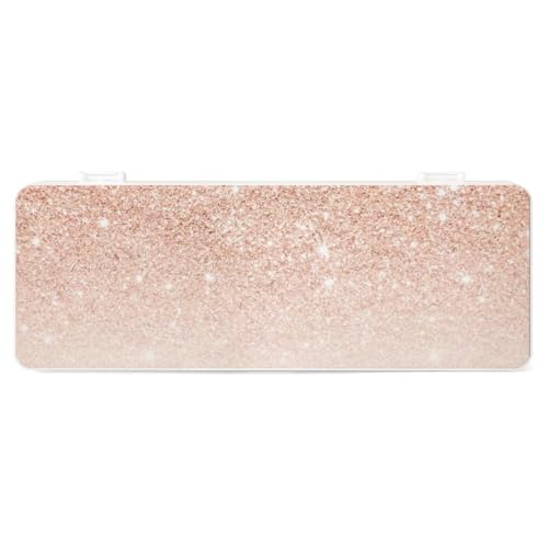 Cmagnifico Federmäppchen, rotgoldener Kunstglitzer, kreative einfache Schreibwaren-Box, 19,5 x 7,1 x 2,7 cm, Stil:, Einheitsgröße, Federmäppchen von Cmagnifico