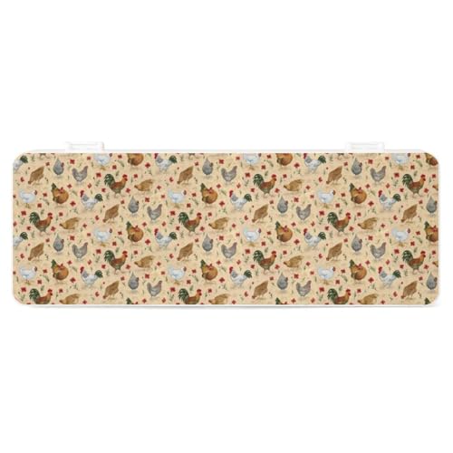 Cmagnifico Federmäppchen, viele Hühner, kreative einfache Schreibwaren-Box, 19,5 x 7,1 x 2,7 cm, Stil:, Einheitsgröße, Federmäppchen von Cmagnifico