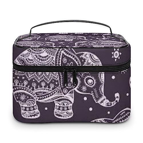 Cmagnifico Kosmetiktasche, 3D-Aquarell-Papageien-Make-up-Tasche, Leder, Reise-Kulturbeutel für Damen, Style-4, 25x18x15cm von Cmagnifico