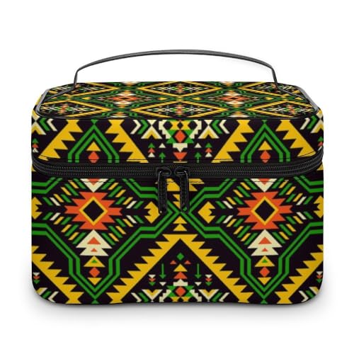 Cmagnifico Kosmetiktasche, Kuchen- und Teekannen-Blumen-Make-up-Tasche, Leder, Reise-Kulturbeutel für Damen, Style-3, 25x18x15cm von Cmagnifico