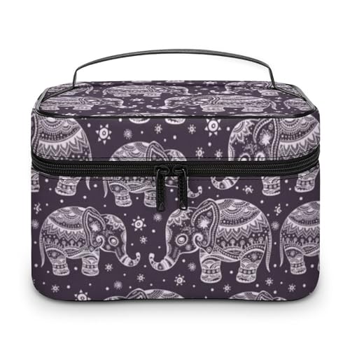 Cmagnifico Kosmetiktasche, buntes Feuerwerk, Make-up-Tasche, Leder, Reise-Kulturbeutel für Damen, Cartoon Niedlicher Elefant, 25x18x15cm Cmagnifico Kosmetiktasche, buntes Feuerwerk, Make-up-Tasche, Leder, Reise-Kulturbeutel für Damen, Cartoon Niedlicher Elefant, 25x18x15cm von Cmagnifico