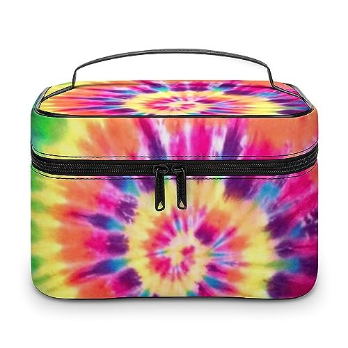 Cmagnifico Kosmetiktasche, lustige Chamäleon-Make-up-Tasche, Leder, Reise-Kulturbeutel für Damen, Bunte, helle Batikfärbung, 25x18x15cm Cmagnifico Kosmetiktasche, lustige Chamäleon-Make-up-Tasche, Leder, Reise-Kulturbeutel für Damen, Bunte, helle Batikfärbung, 25x18x15cm von Cmagnifico