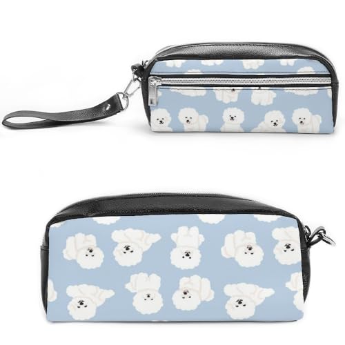 Cmagnifico Leder-Federmäppchen, BichonStationery Tasche verwendet als Federmäppchen für Büro und Schule, Business-Reisetasche oder kleine Werkzeugbox, Make-up-Tasche von Cmagnifico