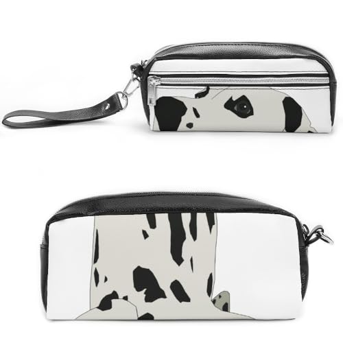 Cmagnifico Leder-Federmäppchen, Cartoon-Dalmatiner-Schreibwaren-Tasche als Federmäppchen für Büro und Schule, Geschäftsreisetasche oder kleine Werkzeugbox, Make-up-Tasche von Cmagnifico