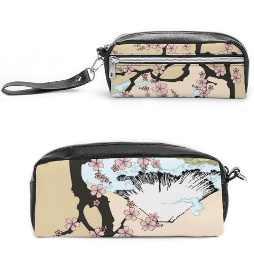 Cmagnifico Leder-Federmäppchen, Fuji Mountain Cherry Tree in JapanSchreibwaren-Tasche als Federmäppchen für Büro und Schule, Geschäftsreise oder kleine Werkzeugbox, Make-up-Tasche von Cmagnifico