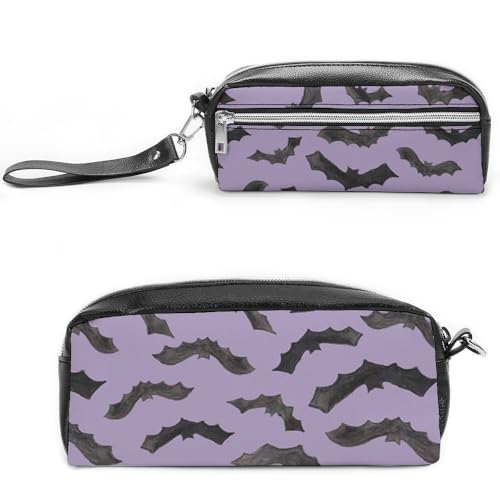 Cmagnifico Leder-Federmäppchen, niedliche BatStationery Tasche als Federmäppchen für Büro und Schule, Business-Reisetasche oder kleine Werkzeugbox, Make-up-Tasche von Cmagnifico