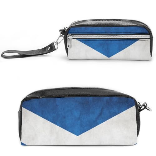 Cmagnifico Leder-Federmäppchen, schottische RetroSchreibwaren-Tasche als Federmäppchen für Büro und Schule, Geschäftsreisetasche oder kleine Werkzeugbox, Make-up-Tasche von Cmagnifico