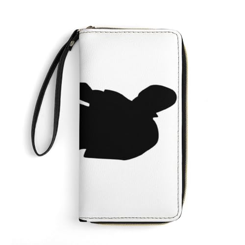 Cmagnifico Ledergeldbörse, schwarze Streifen, mit Seil, kleine Größe und großes Fassungsvermögen, leicht zu tragen, Style-12, 19.7x10.5cm, Modern von Cmagnifico