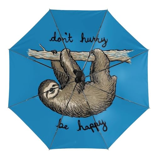 Cmagnifico Faultier-Automatik-Regenschirm, 3-fach gefalteter Regenschirm, automatisches Öffnen, 29 cm, Faultier, Einheitsgröße von Cmagnifico