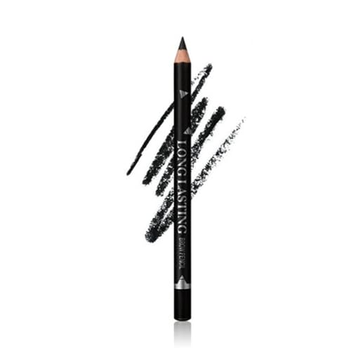 Wasserdichte Eyeliner doppelte schärferbare Augenstift, 2 in 1 Eyeliner und Augenbrauenstift, kein Verschmieren, Verblassen, glatt und leicht zu färben, perfekt für rauchige Augen Make-up (Black) von Cmeilau