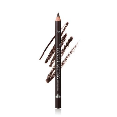 Wasserdichte Eyeliner doppelte schärferbare Augenstift, 2 in 1 Eyeliner und Augenbrauenstift, kein Verschmieren, Verblassen, glatt und leicht zu färben, perfekt für rauchige Augen Make-up (Dark Brown) von Cmeilau