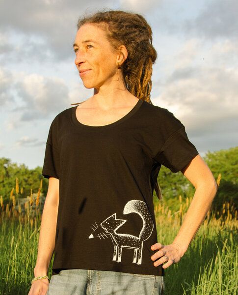 Cmig Damen T-Shirt Franzi Fuchs in schwarz von Cmig