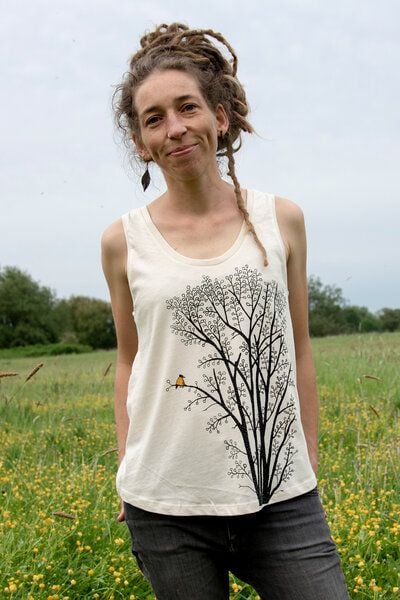 Cmig Damen Tank-Top Erle mit Elster in natural raw von Cmig