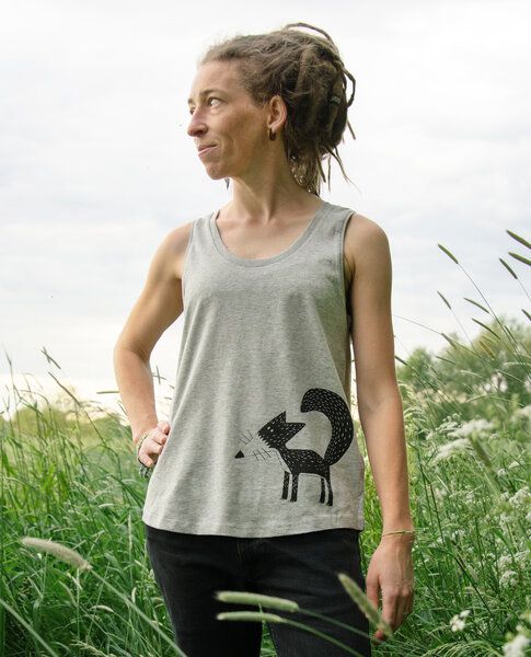 Cmig Damen Tank-Top Franzi Fuchs in heather grey von Cmig
