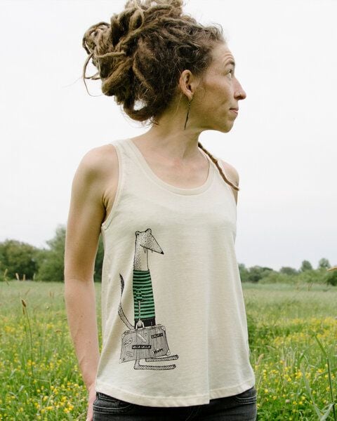 Cmig Damen Tank-Top Reisewiesel in natural raw von Cmig