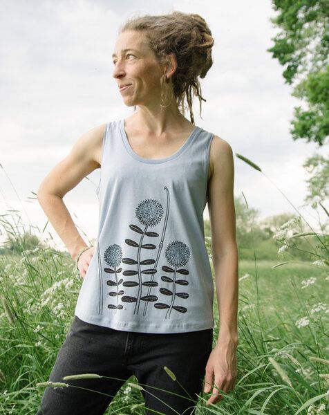 Cmig Damen Tank-Top Waldblumen in serene blue von Cmig