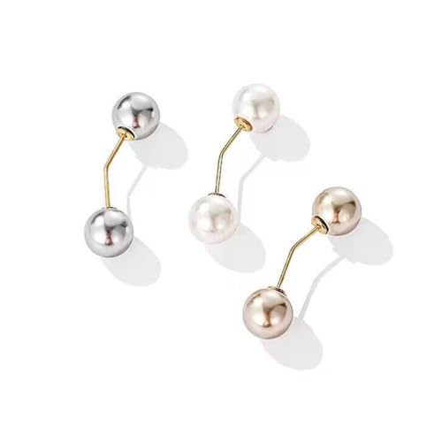 3 Stück/Set Doppelperlen Imitation Perle Brosche Pins für Pullover Cardigan Frauen Clip Mantel Kleid Anti-Fade Exquisite Elegante Brosche, Einheitsgröße, Achat von Cmis Kbei