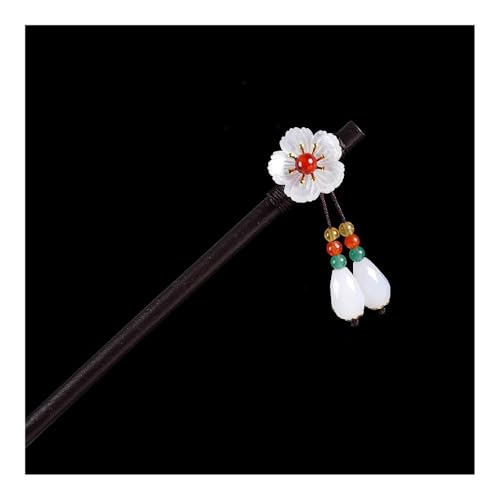Cmis Kbei 1 x Holz-Haarnadel im chinesischen Stil, Blumen-Haarnadel mit Quaste, elegante Damen-Haarspange, Haar-Accessoires, Vintage (10) von Cmis Kbei